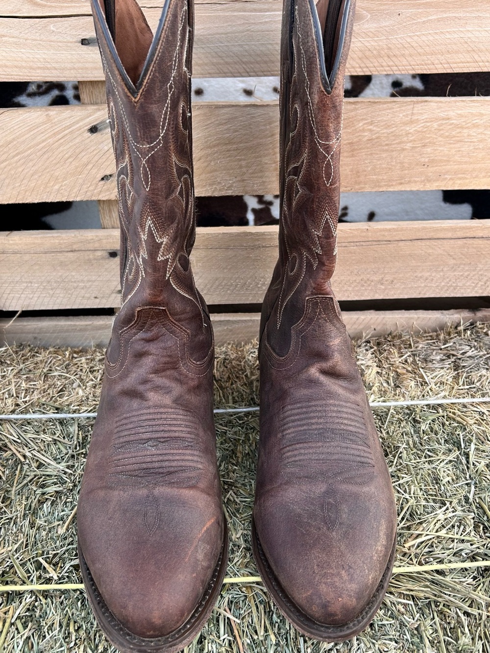 Dan Post Brown Western Cowboy Boots - Picture 4 of 10